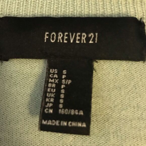 Forever 21 Mint Green V-Neck Sweater - Picture 7 of 7